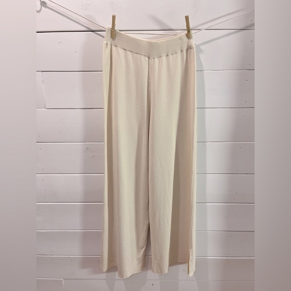 UCHUU - Beige Wide-Leg Knit Pants (Estimated S/M) - Picture 1 of 11
